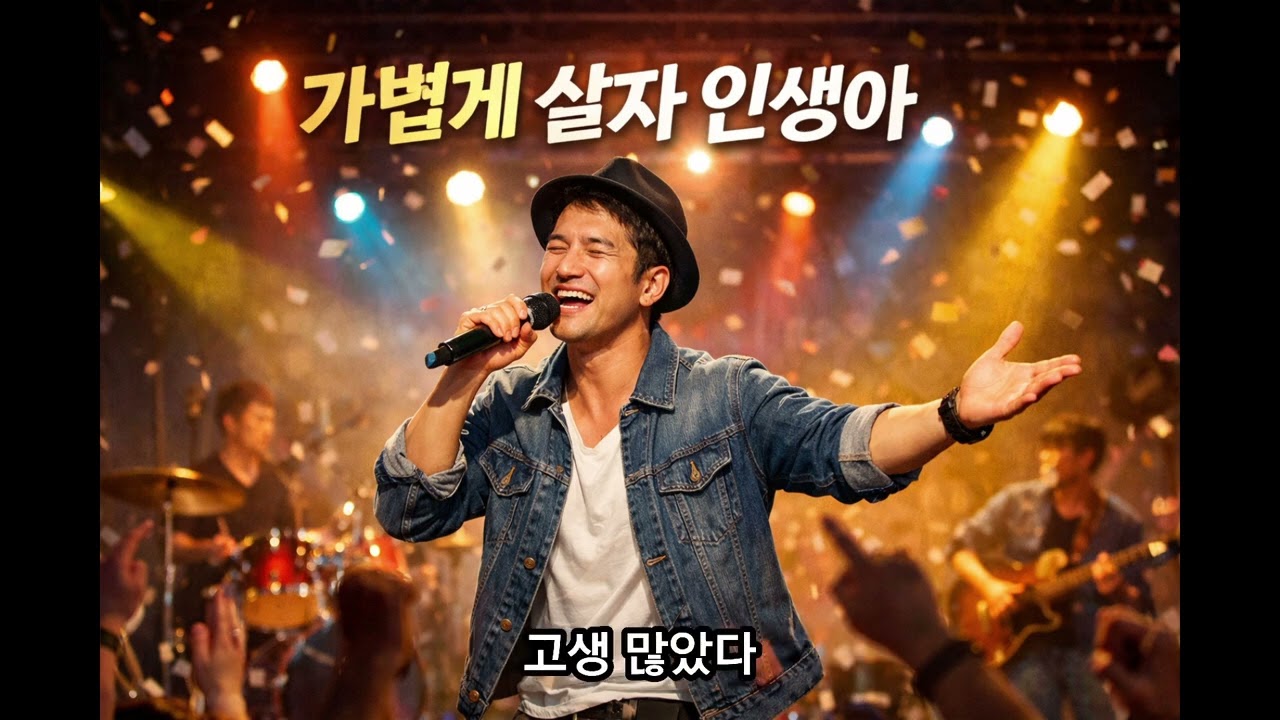 가볍게 살자 인생아 | AI 음악 | 남성 싱글 보컬 | 신나는 힐링곡