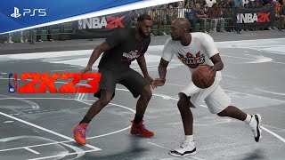 NBA 2K23 Michael Jordan VS LeBron James 1v1 Blacktop Who is the GOAT?