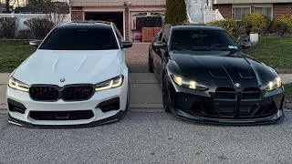 *STRAIGHT PIPED* F90 M5 & G80 M3 POV DRIVE IN NYC TRAFFIC...(CUTTING UP)