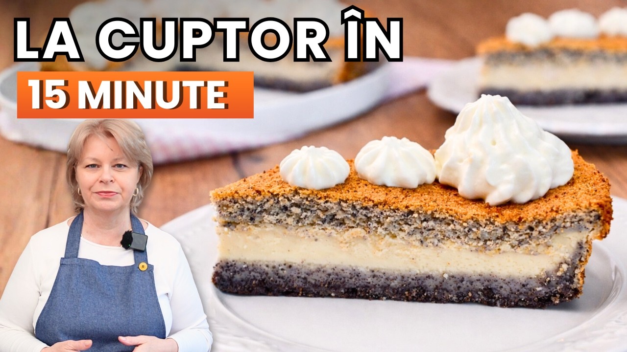 Prajitură deșteaptă cu mac și lămâie 🍋 Dintr-un singur aluat, 3 straturi perfecte