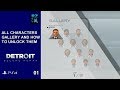 Detroit Become Human - All Characters Gallery And How To Unlock Them | Part 1