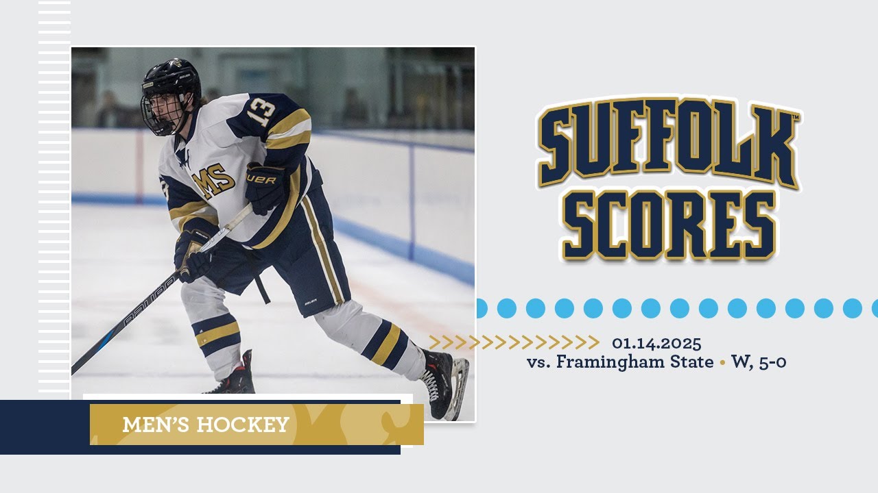 Suffolk Scores Men's Hockey vs. Framingham State, Jan. 14, 2025