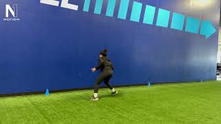 Linear Cone Drill: Sprint Up 2, Shuffle Back 1
