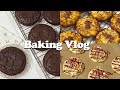 [Sub] 브라우니 쿠키, 미니 소세지빵 만들기 / Brownie cookies , Sausage bread /베이킹 브이로그 / Home baking