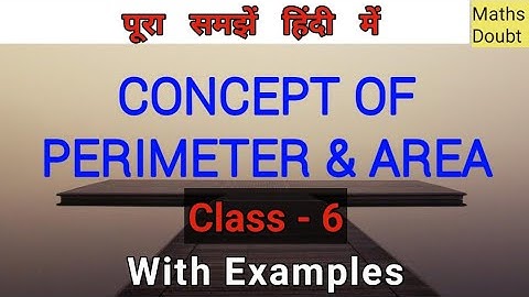 Concept of Perimeter and Area | Class 6 | RS Aggarwal