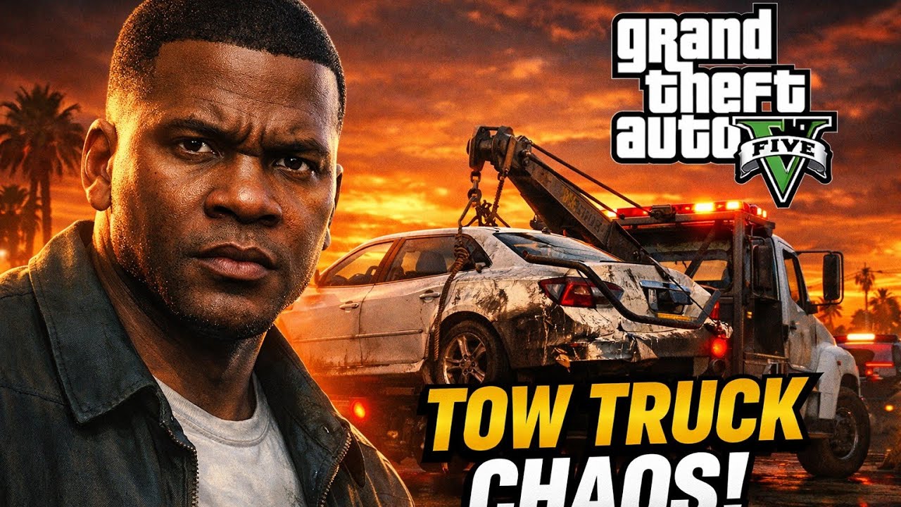 GTA 5 Pulling Favors Mission Franklin Tow Truck Job Gameplay 4K gta-5-pulling-favors-mission-franklin-tow-truck-job-gameplay-4k