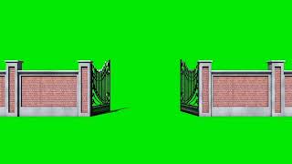 Green screen Cancello Gate Open
