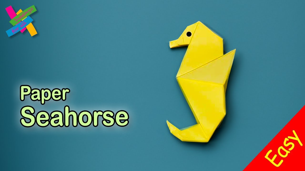 Origami SEA HORSE | DIY Origami | How to make a paper sea horse | Fold Tutorial