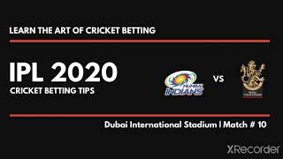 IPL 2020 | Match # 10 MI vs RCB | 5 Cricket Betting Tips screenshot 3