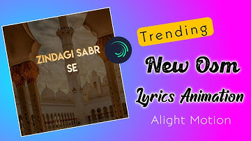 Instagram Trending Naat Lyrics Status | Text Animation Alight motion tutorial | Ramzan Status
