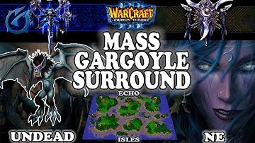 Grubby | Warcraft 3 TFT | 1.30 | UD v NE on Echo Isles - Mass Gargoyle Surround