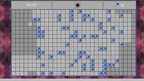 JavaScript マインスイーパー テストプレイ 上級 6分48秒