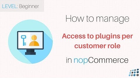 nopCommerce. Managing access to plugins per customer role