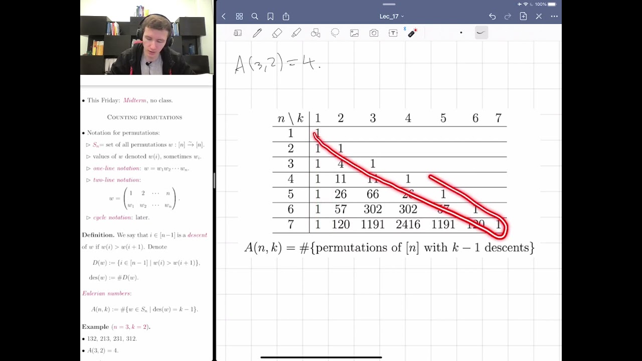 17. Eulerian numbers