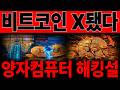 [비트코인 전망] X됐다.. 양자컴퓨터 해킹설... 홀더 필수시청 #비트코인