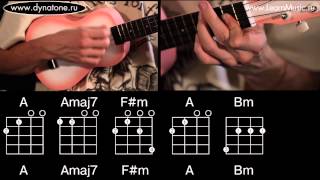 Видео урок: как играть песню While My Guitar Gently Weeps - The Beatles на укулеле