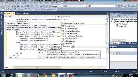 Remote Desktop and Mouse Control Client Part 2 VB.NET