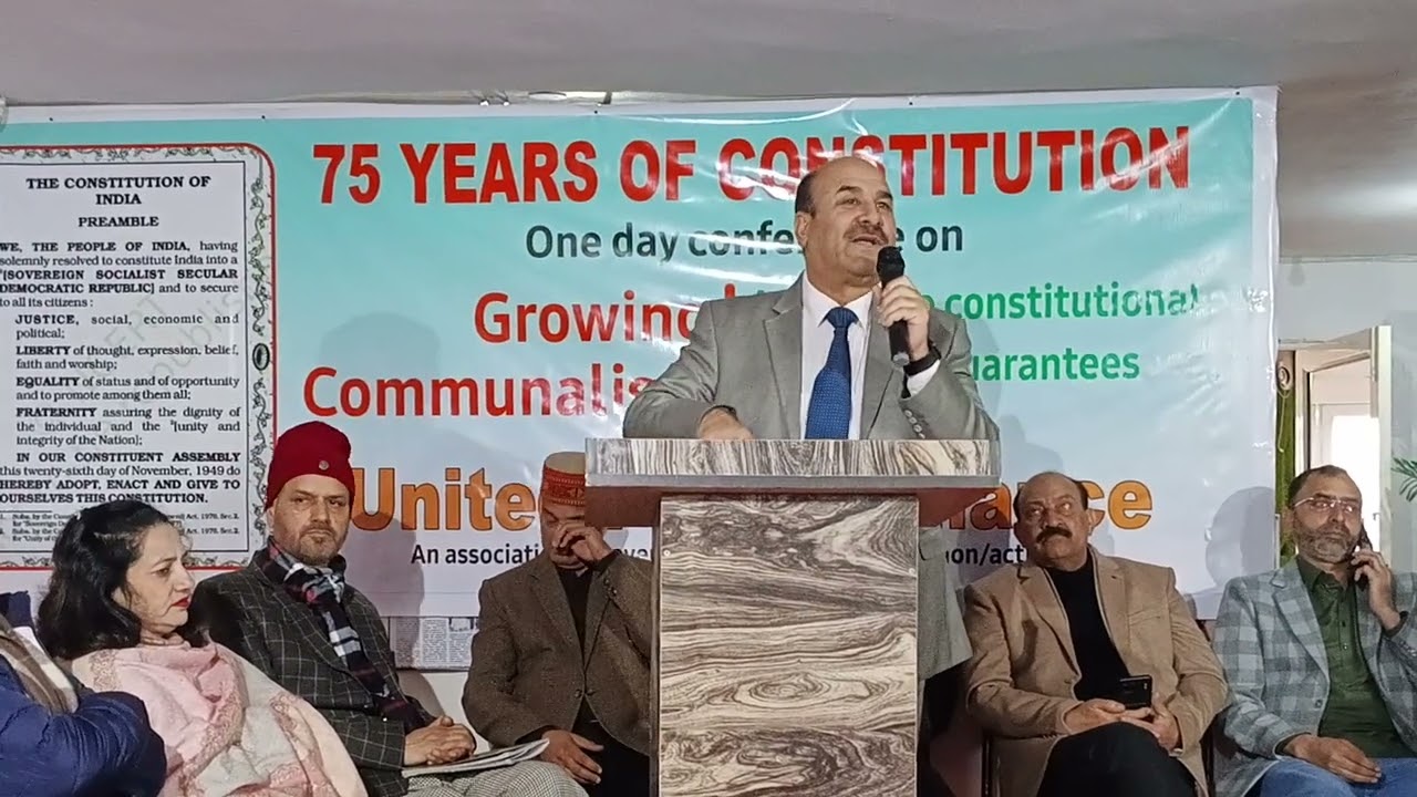 Rafique Rather in Conference at Jammu over Growing Communalism Says this Patronage institutionalised