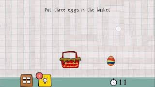 Logic Master 1 - Mind Twist Level 147 Solution | Put three eggs in the basket screenshot 4