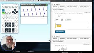 Calculus I Section 1.4 Problem 4 Confirm Asymptotes around Pi - Using TI-84 Evo for Cengage Larson