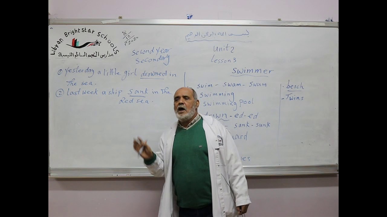 مادة اللغة الأنجليزية للصف الثاني الثانوي العلمي والأدبي / Unit 2  -  L 3 Swimmer