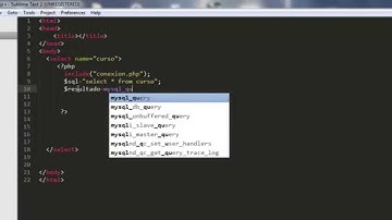Cargar Select en PHP