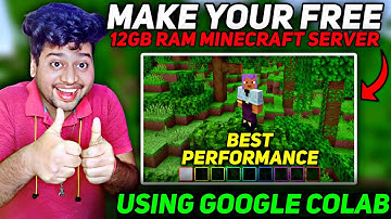 How To Create Free 12GB Ram Minecraft Server Using Google Colab