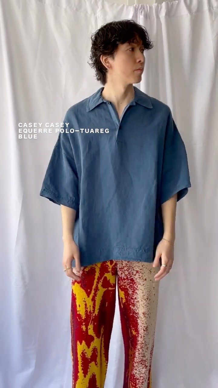 CASEY CASEY(ケイシーケイシー)】EQUERRE POLO-TUAREG / BLUE - YouTube