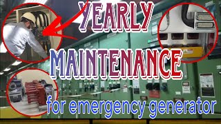 yearly maintenance for MV switchgear panel and emergency generator