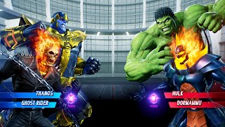 Thanos & Ghost Rider vs Hulk & Dormammu (Very Hard) Marvel vs Capcom | 4K UHD Gameplay