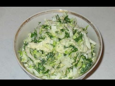 Видео рецепт Салат из зеленой редьки
