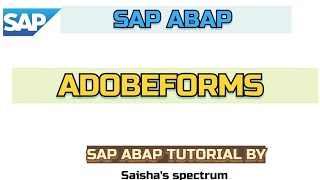 SAP ABAP - Adobe forms | How to create Adobe forms #sap #abaptutorial #basic