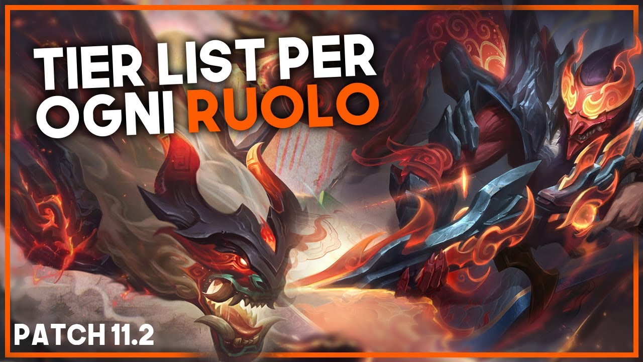 MIGLIORI CAMPIONI PER OGNI RUOLO | Tier List Elo Gold Patch 11.2 | League of Legends [ITA]