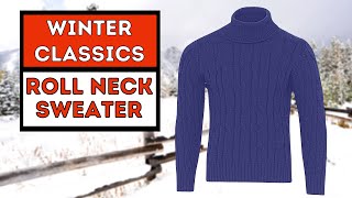 ROLL NECK SWEATER - CLASSIC WINTER APPAREL FOR THE STYLISH CHAP - STANLEY BIGGS HENSHAW ROLL-NECK