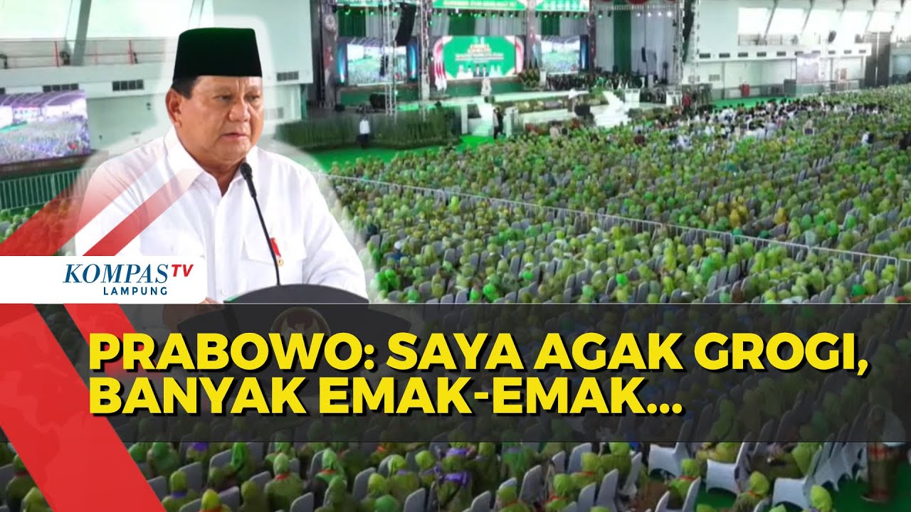 Presiden Prabowo Ngaku Grogi Pidato di Kongres XVIII Muslimat NU: Banyak Emak Emak
