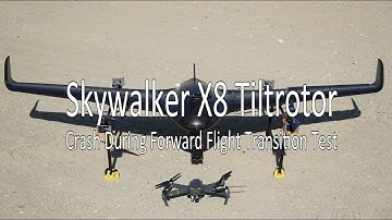 #3 Skywalker X8 VTOL Aircraft Forward Flight Transition Test And Crash