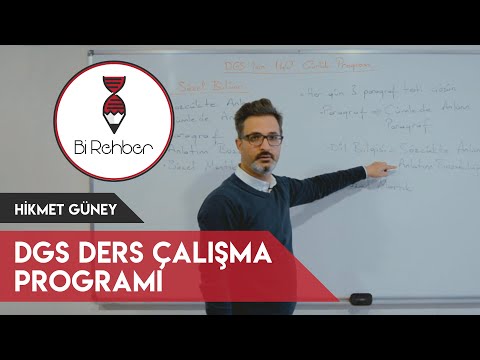 DGS Ders Çalışma Programı - Bi Rehber