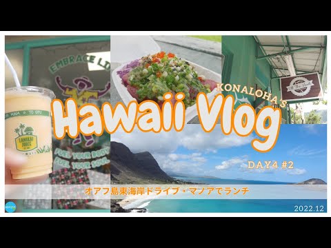 【ハワイ旅行】ハワイ旅行DAY4-2｜Lanikai Juice｜オアフ島東海岸ドライブ｜ハワイカイ｜Zippy's｜Off The Hook Poke Market｜