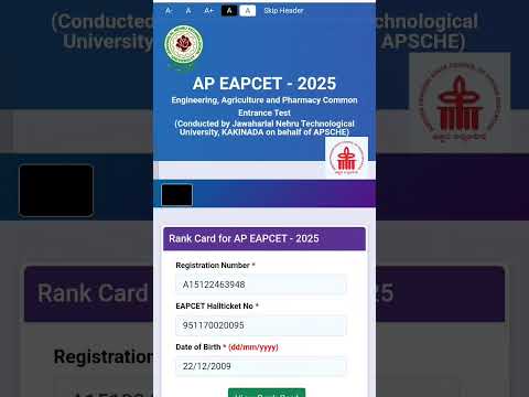 clarity about ap eamcet rank card