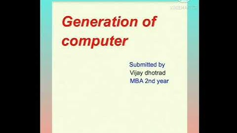 Generation of computer