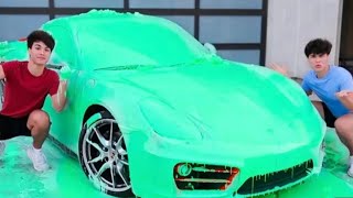 SLIME PRANK ON TWIN BROTHERS CAR!!