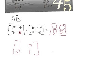 4 3 inverse matrices show tow matrices are inverses of eachother