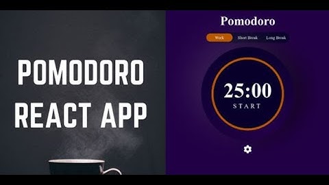 Pomodoro Timer app with React.js #react #timer