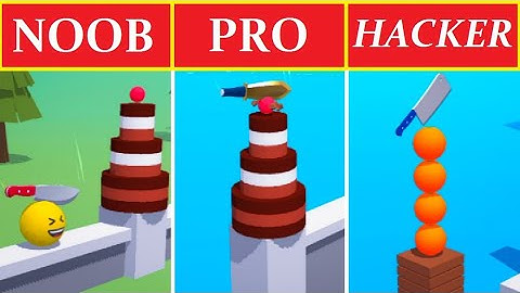 NOOB vs PRO vs HACKER! Slice it All! Satisfying ASMR relaxing video