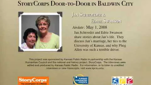 StoryCorps in Baldwin City:  Jan Schroeder and Edr...