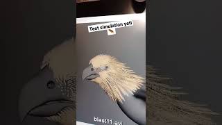 simulacion plumas con yeti #feathers  with #yeti
