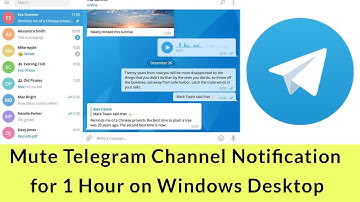 How to Mute Telegram Channel Notification for 1 Hour on Windows Desktop?
