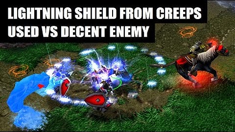 Offensive use of Lightning Shield from Creeps vs Decent Opponent | Warcraft 3 TFT