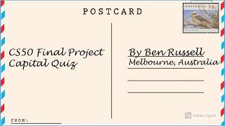 CS50 Final Project - Capital Quiz