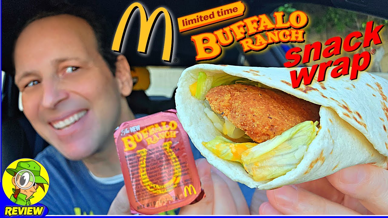 McDonald's® Buffalo Ranch Snack Wrap® Review 🌯🔥 BEST Snack Wrap® Flavor?! 🤔 Peep THIS Out! 🕵️‍♂️